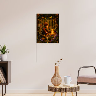 Schütze-Zodiac-Kunst Traumhafte Astrologie-Kolle Poster
