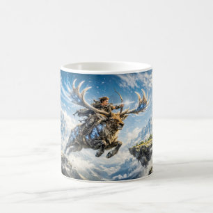 Schütze-Zodiac mit Krieger auf einem majestätische Kaffeetasse