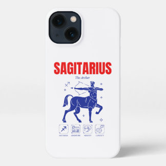 Schütze Zodiac Schütze Astrologie Linienkunst iPhone Hülle