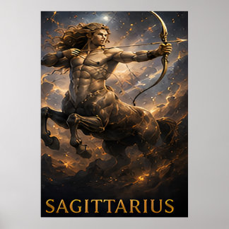 Schütze Zodiac Schütze Himmels Astrologie Symb Poster