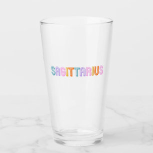 Schütze-Zodiac-Sign-Typografie trendy Glas