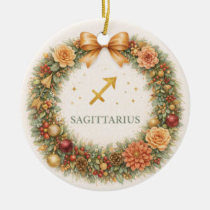 Schütze-Zodiac-Weihnachtsschmuck – Woodland W Keramik Ornament