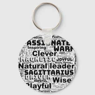 Schütze-Zodiac-Wortwolke Inspiration Schlüsselanhänger