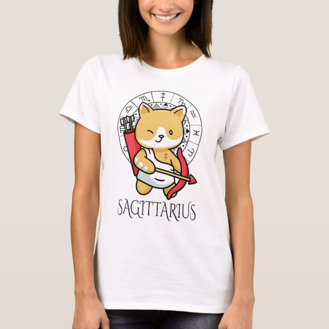 Schütze Zodiak Frauen Weiß T-Shirt (Vorderseite)