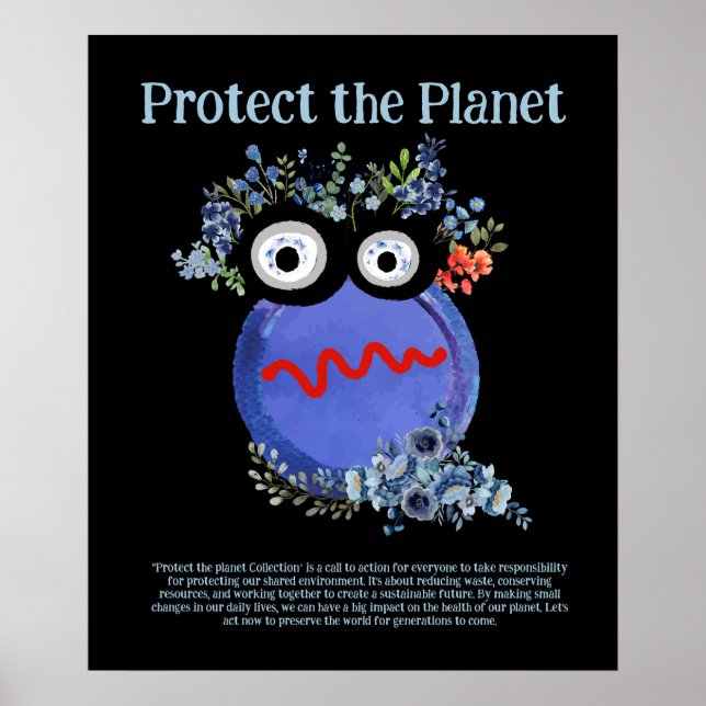 SCHÜTZEN DES PLANETEN GERETTET ERDNiedliches Kunst Poster (Vorne)