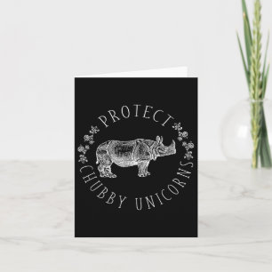 Schützen Sie Chubby Unicorns Gerettet Weißer Rhino Karte