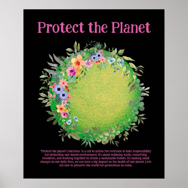 SCHÜTZEN SIE DAS PLANET RETTEND EARTH Earth Day Ar Poster (Vorne)