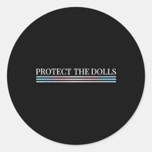Schützen Sie das Shirt der Dolls für Männer Runder Aufkleber
