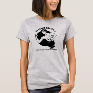 Schützen Sie den männlichen Brustkrebs von Pecs T-Shirt