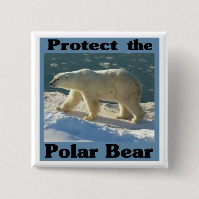 Schützen Sie den Polarbär Button (Vorderseite)