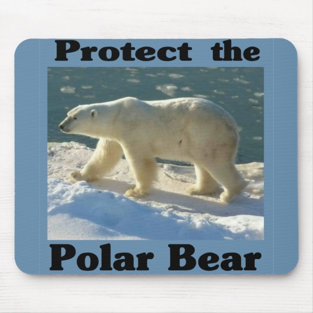 Schützen Sie den Polarbär Mousepad (Vorne)