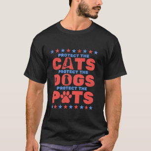 Schützen Sie die Hunde die Katzen schützen Haustie T-Shirt
