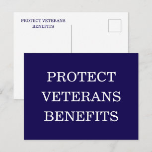 Schützen Sie die Leistungen für Veteranen politisc Postkarte