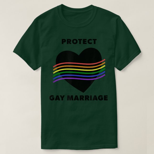 Schützen Sie die schwule Ehe LGBT Rainbow Allequal T-Shirt (Design vorne)