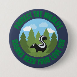 Schützen Sie die Tierwelt. Skunks brauchen auch de Button