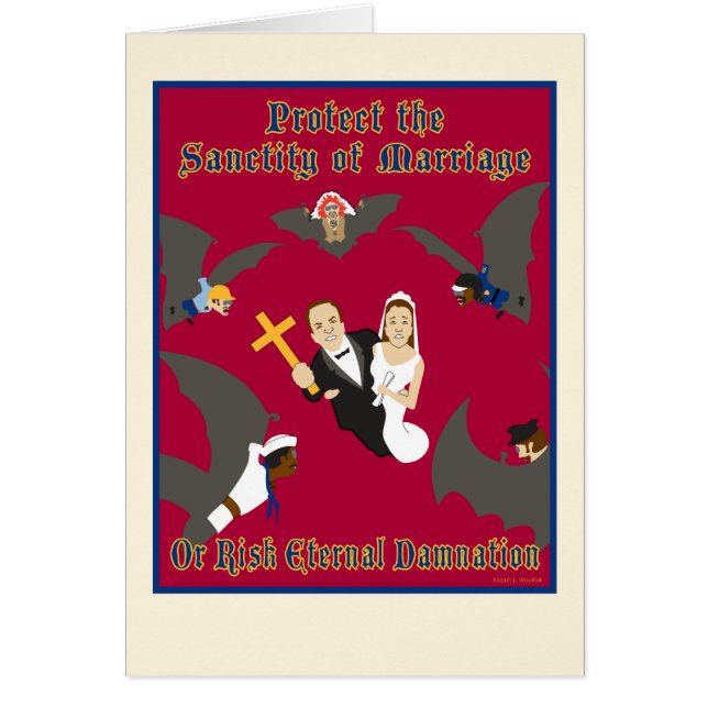 Schützen Sie Heirat-leere Karte (Vorne)