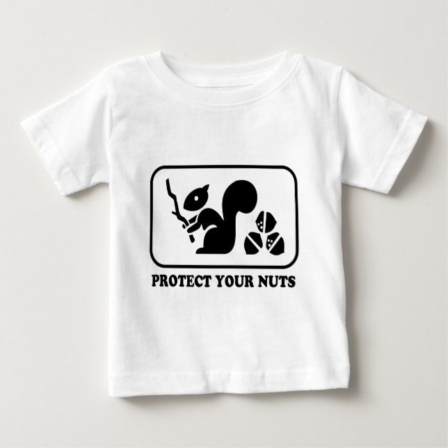 Schützen Sie Ihre Nüsse Baby T-shirt (Vorderseite)