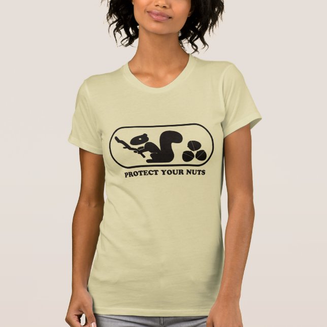Schützen Sie Ihre Nüsse - gegangenes Mädchen T-Shirt (Vorderseite)