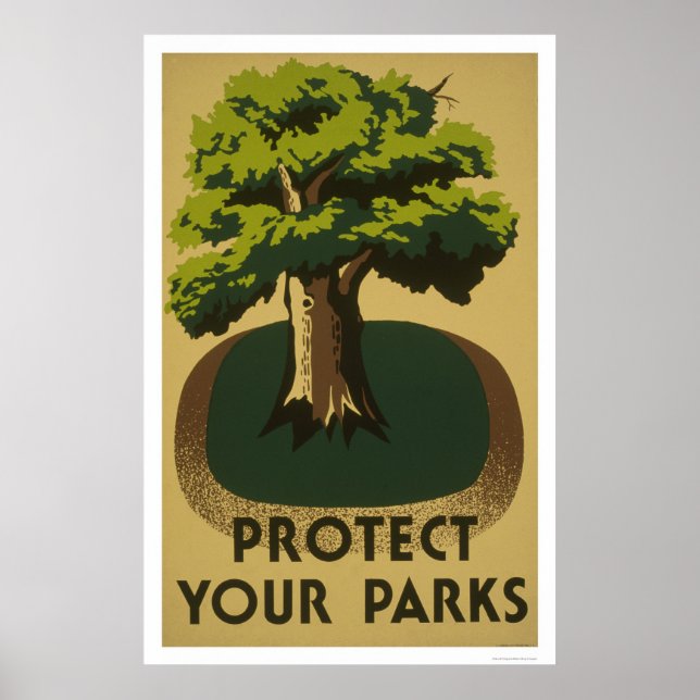 Schützen Sie Ihre Parks 1938 WPA Poster (Vorne)