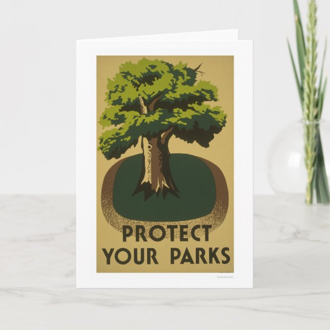 Schützen Sie Ihre Parks WPA 1938 Karte (Vorderseite)