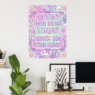 Schützen Sie Ihren Frieden Doodle Art Poster   Sel