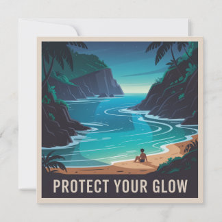 Schützen Sie Ihren Glow Mitteilungskarte
