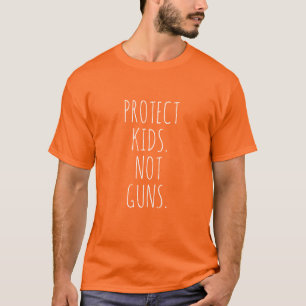 Schützen Sie Kinder Nicht Waffen orange weiß hands T-Shirt