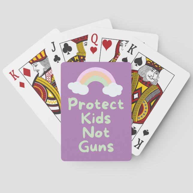 Schützen Sie Kinder, nicht Waffen Wortart Spielkarten (Rückseite)