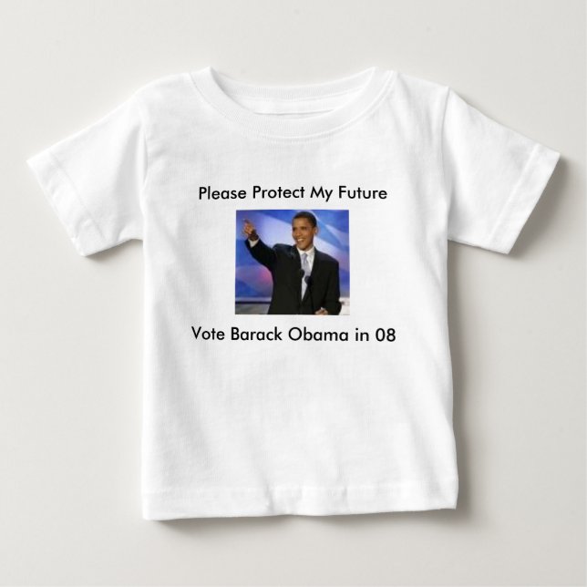 Schützen Sie meine Furture… Abstimmung Obama 08, Baby T-shirt (Vorderseite)