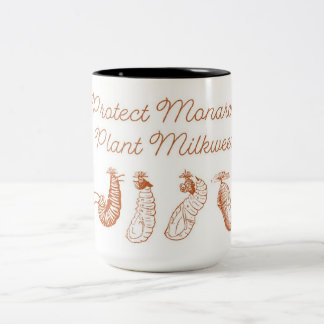 Schützen Sie Monarchen Pflanze Milkweed Kaffeetass Zweifarbige Tasse