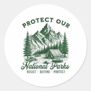 Schützen Sie Nationalparks Runder Aufkleber