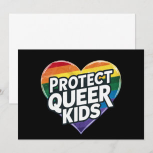 Schützen Sie Quee Kids Rainbow Herz LGBT Prix Einladung