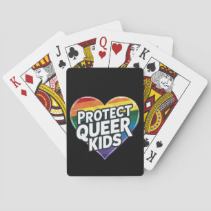 Schützen Sie Quee Kids Rainbow Herz LGBT Prix Spielkarten