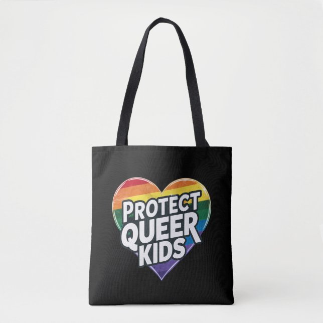 Schützen Sie Quee Kids Rainbow Herz LGBT Prix Tasche (Vorderseite)