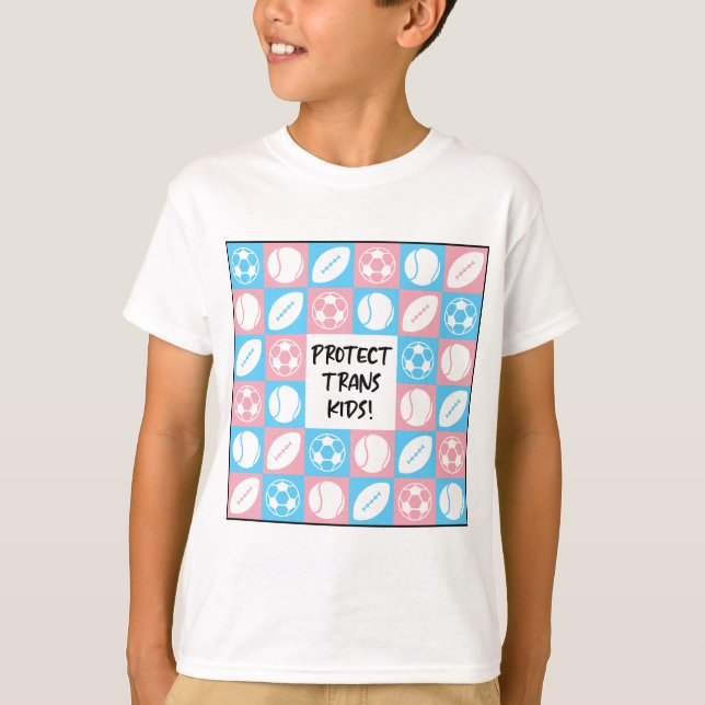 Schützen Sie Trans Kids Sportlehrer T-Shirt (Vorderseite)