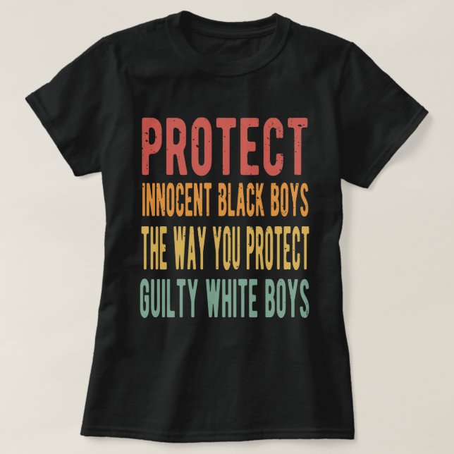 Schützen Sie unschuldige schwarze Jungen so, wie S T-Shirt (Design vorne)