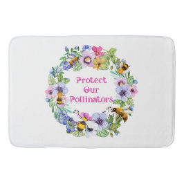 Schützen Sie unsere Bestäuber und Blume Badematte