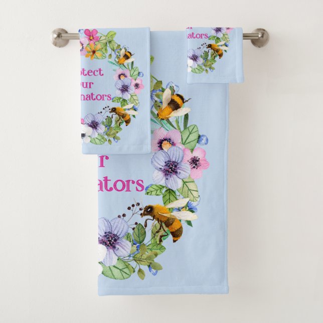 Schützen Sie unsere Bestäuber und Blume Badhandtuch Set (Insitu)