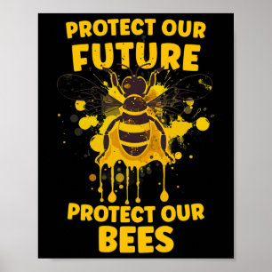 Schützen Sie unsere Bienen - Typ-Bewusstsein des E Poster