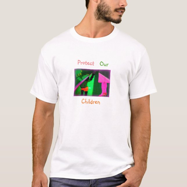 "Schützen Sie unsere Kinder " T-Shirt (Vorderseite)