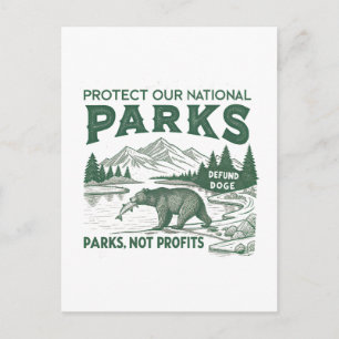 Schützen Sie unsere nationalen Parks entschädigen  Feiertagspostkarte