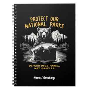Schützen Sie unsere nationalen Parks entschädigen Notizblock