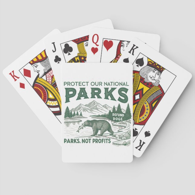 Schützen Sie unsere nationalen Parks entschädigen  Spielkarten (Rückseite)