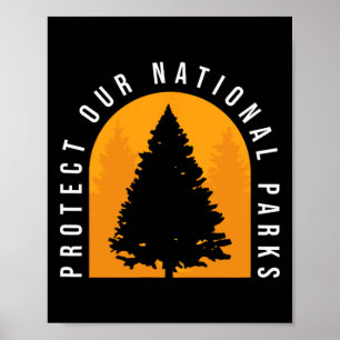 Schützen Sie unsere Nationalparks, die in der Auße Poster
