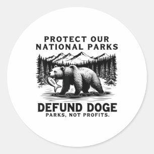 Schützen Sie unsere Nationalparks, entsorgen Sie D Runder Aufkleber