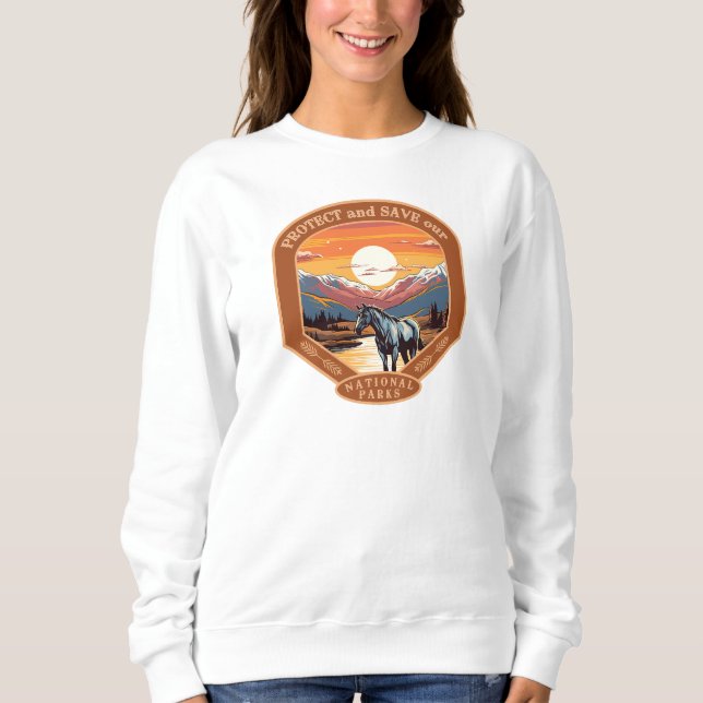 Schützen Sie unsere Nationalparks Sweatshirt (Vorderseite)