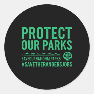 Schützen Sie unsere Parks Gerettet unsere National Runder Aufkleber