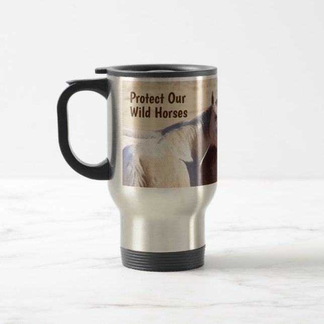 Schützen Sie unsere Wildpferde, WENN Reisebecher (Links)