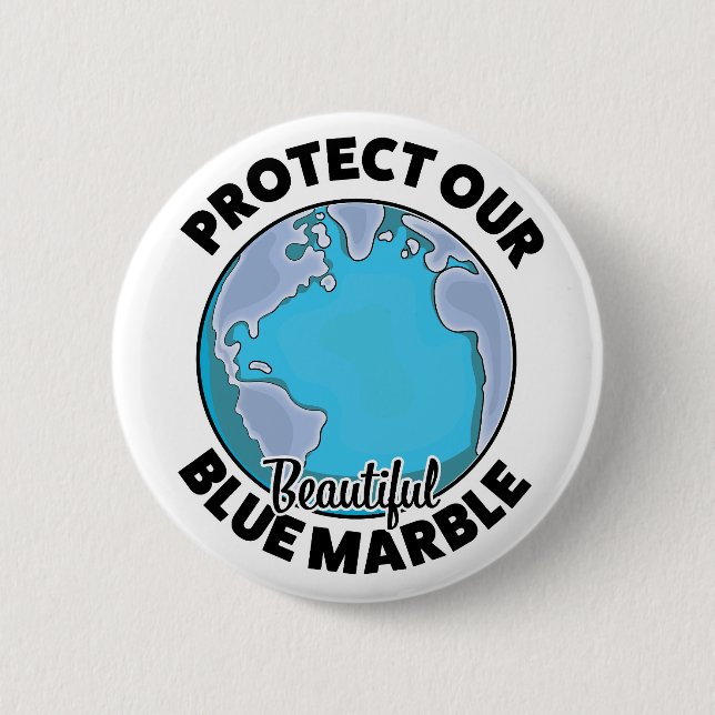 Schützen Sie unseren schönen blauen Marmor Button (Vorderseite)