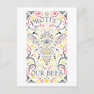 schützen unsere Bienen Postkarte